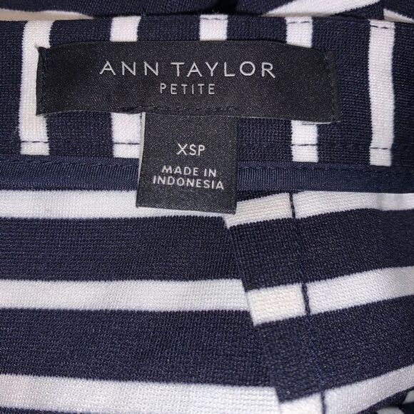 Ann Taylor XSP (size 2/4) skirt classy Navy/White, EUC! High end quality - Picture 8 of 9